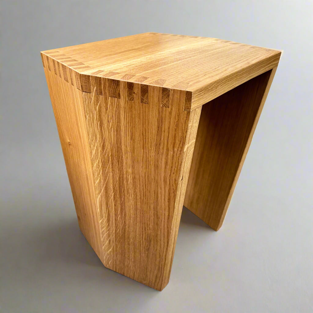 bespoke solid oak stool