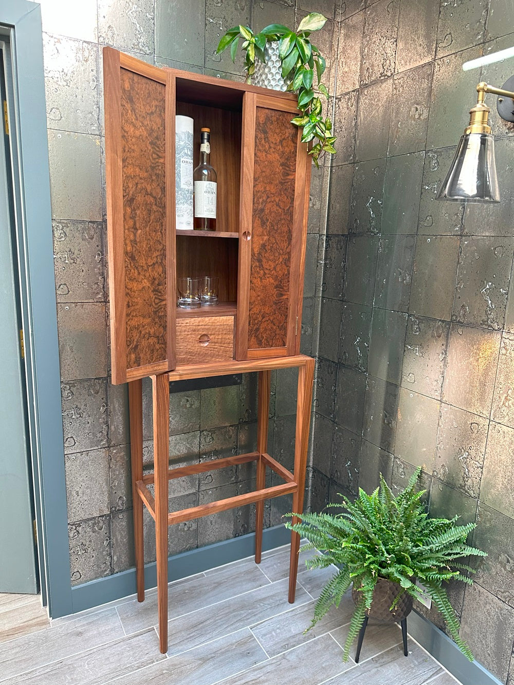 Walnut Whisky cabinet