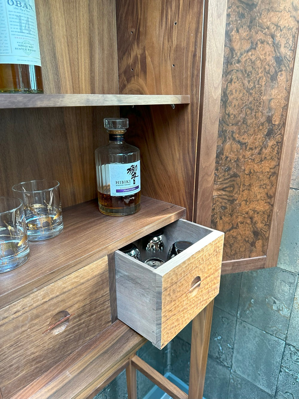 Walnut Whisky cabinet